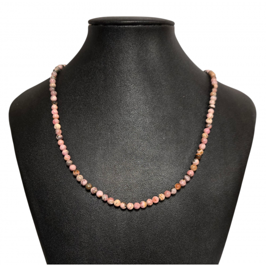 rhodochrosite necklace 4mm