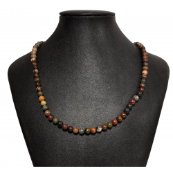 Collier jaspe picasso 6mm