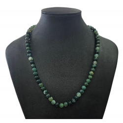 Collier agate mousse 6mm 