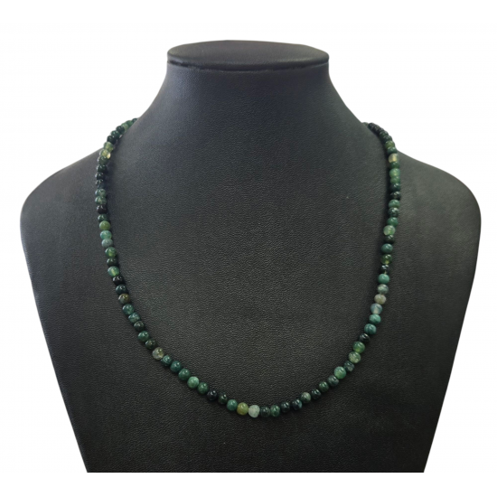 moss agate necklace 4mm