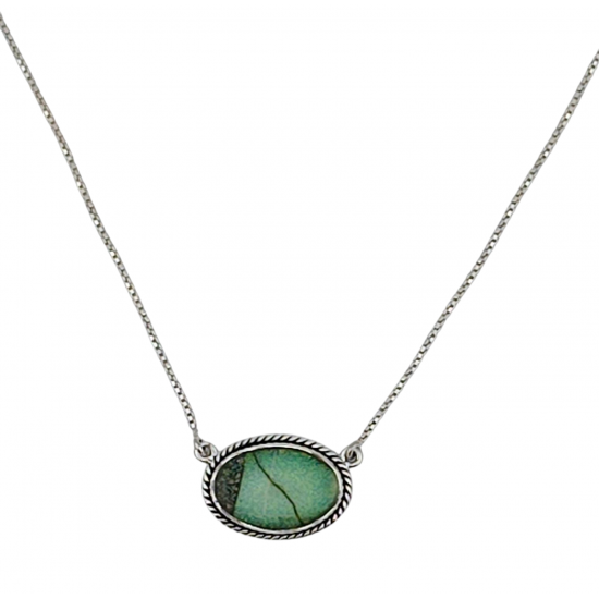 Sterling Silver Ethiopian Opal Necklace