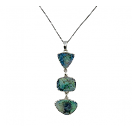 Sterling Silver Ethiopian Opal Necklace