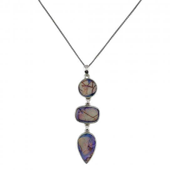 Sterling Silver Ethiopian Opal Necklace