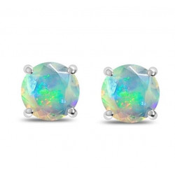 boucles d'oreilles argent opale d'ethiopie
