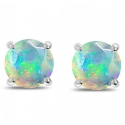 boucles d'oreilles argent opale d'ethiopie