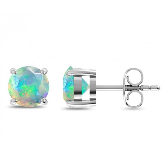 Sterling Silver Ethiopian Opal Earrings Sterling Silver Ethiopian Opal Earrings