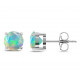 Sterling Silver Ethiopian Opal Earrings Sterling Silver Ethiopian Opal Earrings