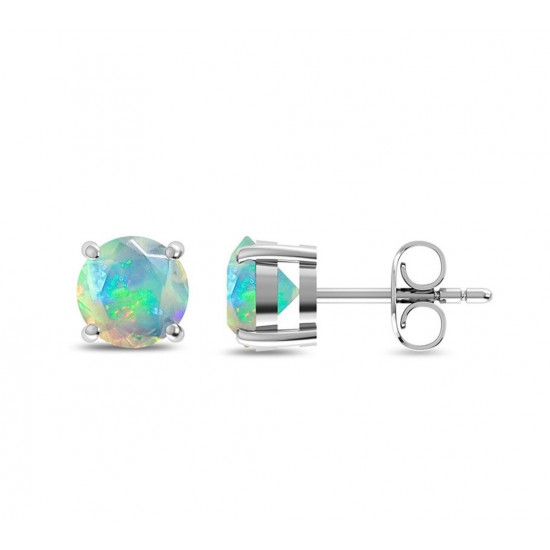 Sterling Silver Ethiopian Opal Earrings Sterling Silver Ethiopian Opal Earrings