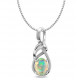 Sterling Silver Ethiopian Opal Necklace Sterling Silver Ethiopian Opal Necklace