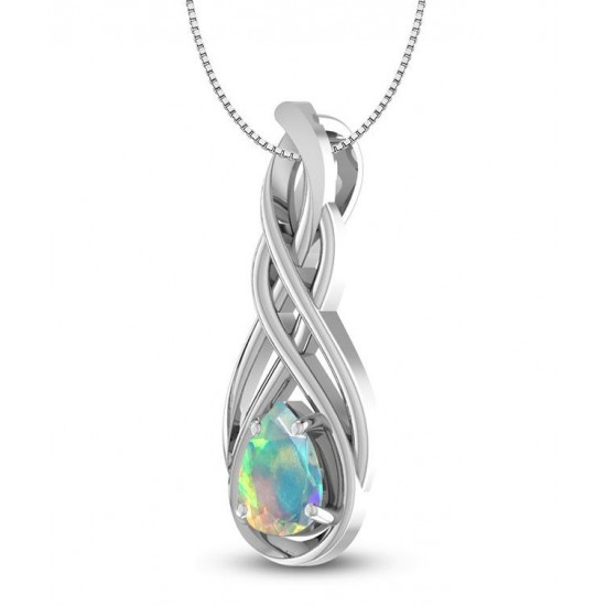 Sterling Silver Ethiopian Opal Necklace