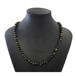 Variegated tiger eye necklace 6mm