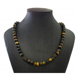 Variegated tiger eye necklace 8mm
