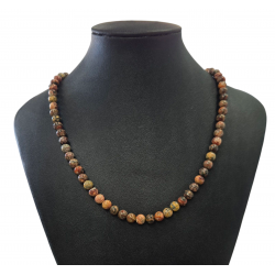 Collier jaspe Leopard 6mm