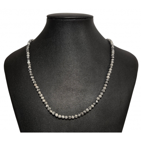 zebra jasper necklace 4mm