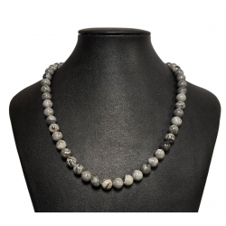 zebra jasper necklace 8mm