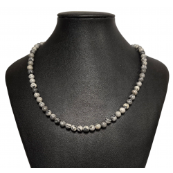 zebra jasper necklace 6mm