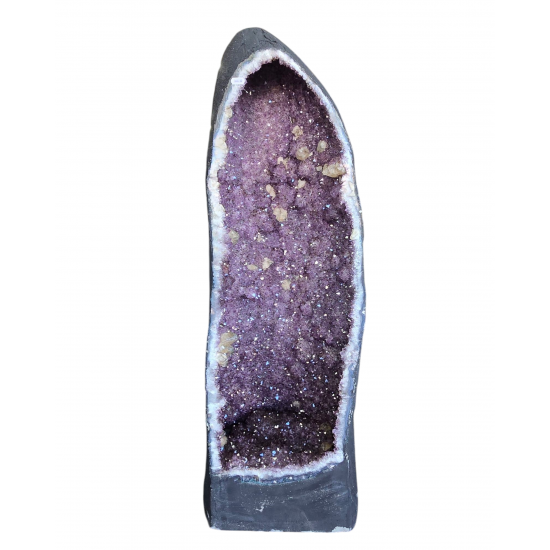 amethyst geode with calcite 42"