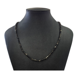 Silver obsidian necklace 4mm