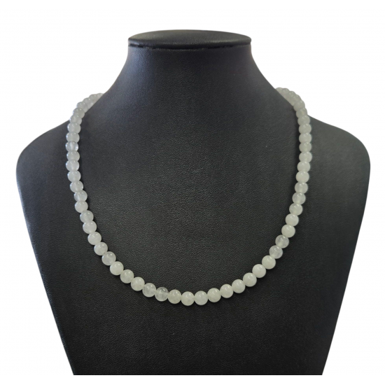 White quartz necklace 6mm