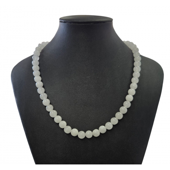 White quartz necklace 8mm