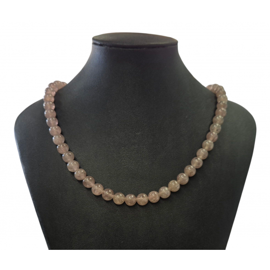Lavender quartz necklace 8mm