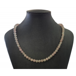 Lavender quartz necklace 6mm