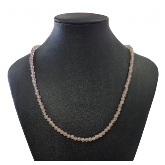 Lavender quartz necklace 4mm