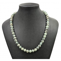 Collier Jaspe kiwi 8mm