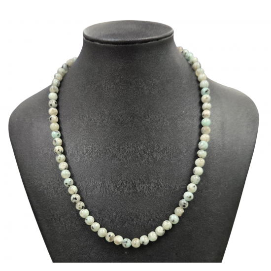 Kiwi jasper necklace 6mm