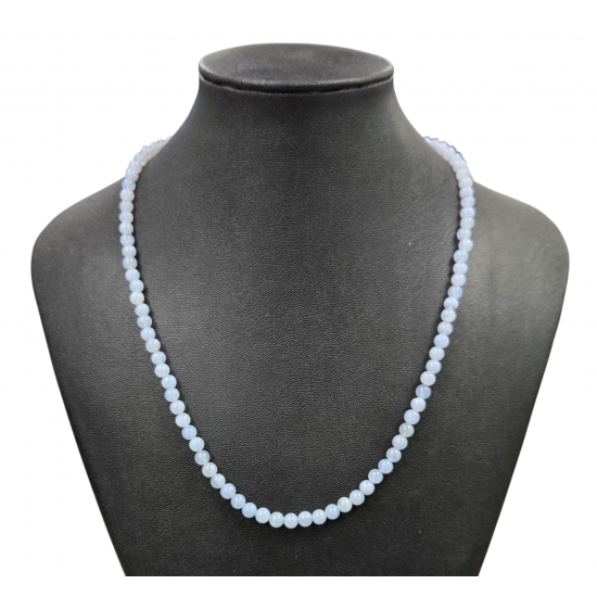 chalcedony necklace 4mm