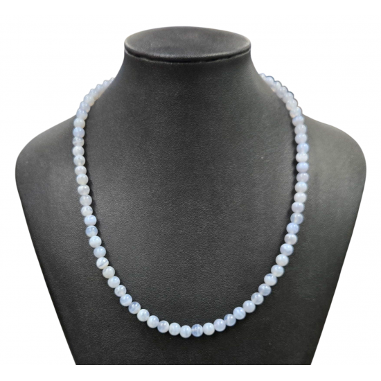 chalcedony necklace 6mm