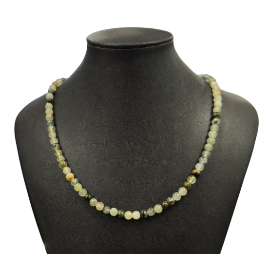 prehnite and epidote necklace 6mm