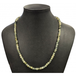 prehnite and epidote necklace 4mm
