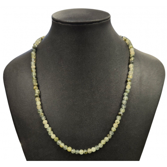 prehnite and epidote necklace 4mm
