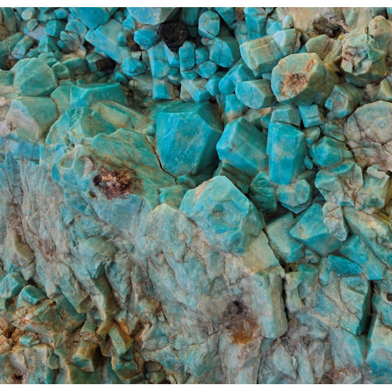Amazonite - mica - clevandite