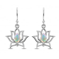 boucles d'oreilles argent opale d'ethiopie