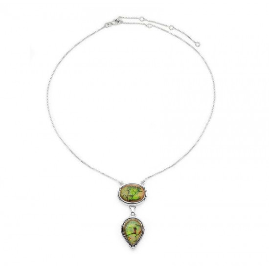 Sterling Silver Ethiopian Opal Necklace Sterling Silver Ethiopian Opal Necklace
