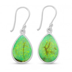 boucles d'oreilles argent opale