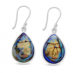 boucles d'oreilles argent opale