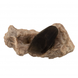 smoky quartz - feldspath