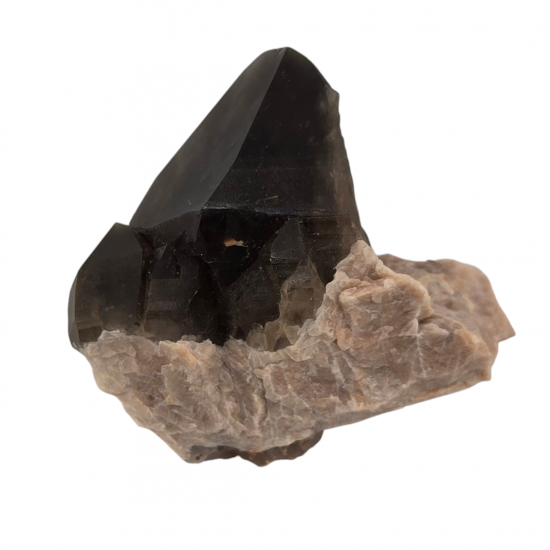 smoky quartz - feldspath