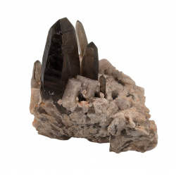 smoky quartz - feldspath