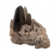 smoky quartz - feldspath
