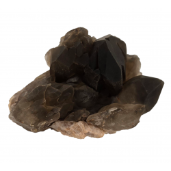 smoky quartz - feldspath