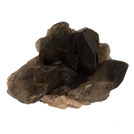 smoky quartz - feldspath
