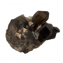 smoky quartz - feldspath