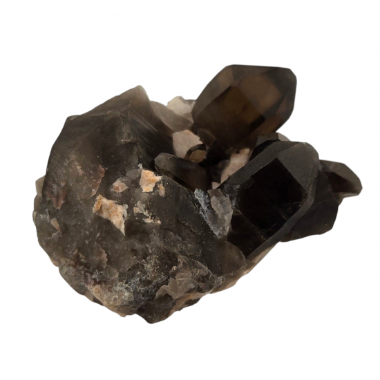 smoky quartz - feldspath