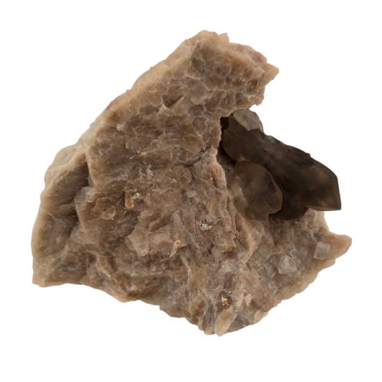 smoky quartz - feldspath