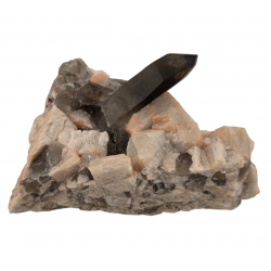 smoky quartz - feldspath