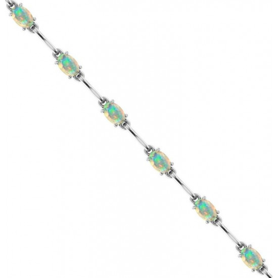 Ethiopian Opal Bracelet Silver
